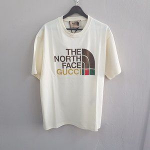 Gucci x The North Face - Logo Printed Offwhite Tee
